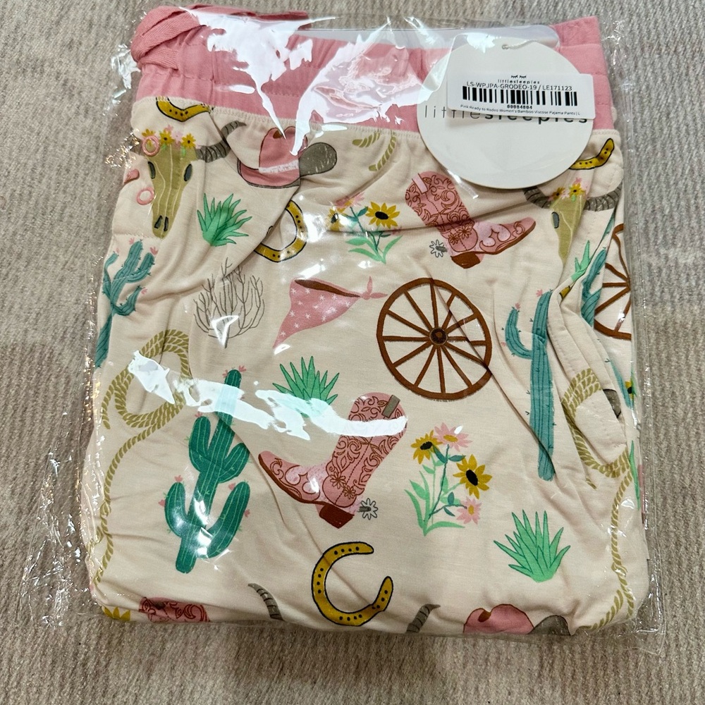 Little Sleepies Ready to Rodeo Women’s Pajama Pants, Size Large - NWT